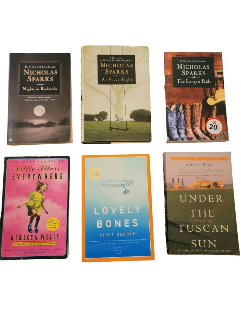 Bestseller Book Lot Adult Nicholas Sparks Read Home Library Used Fiction Novels